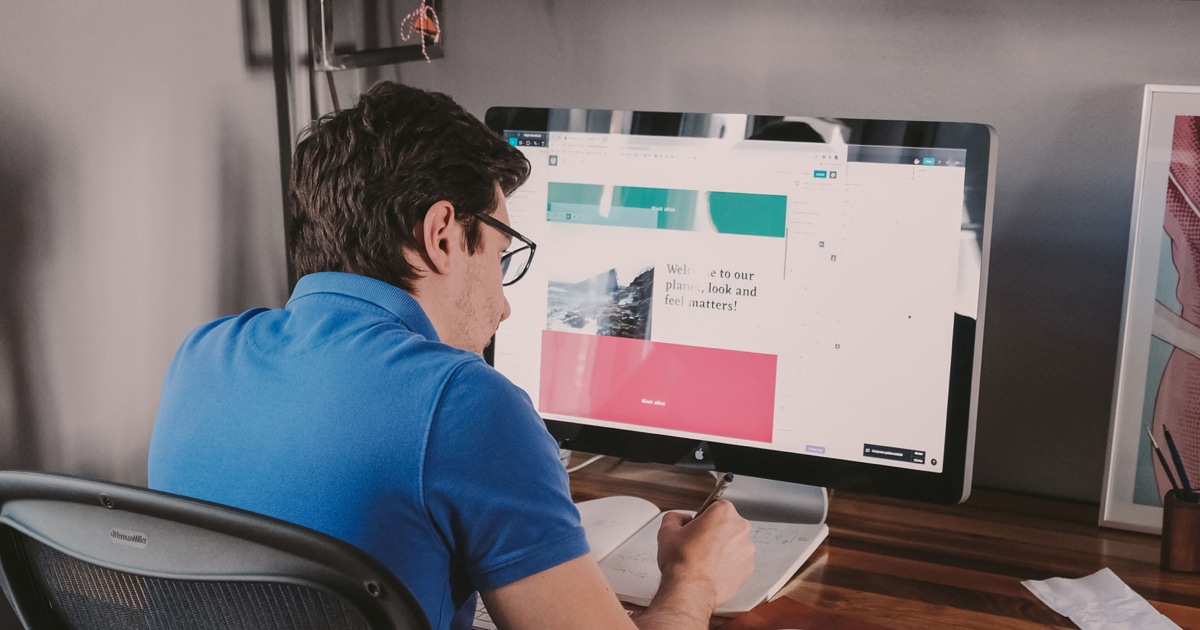 George working hard at Pixelgrade