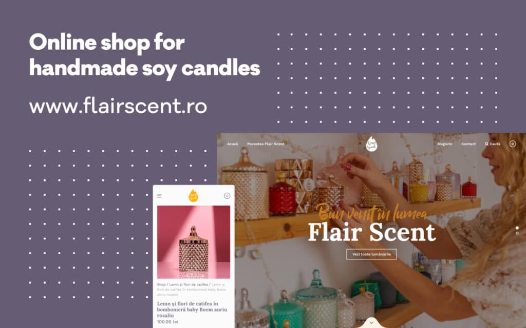 Flair Scent looking hot with a website made with Rosa2