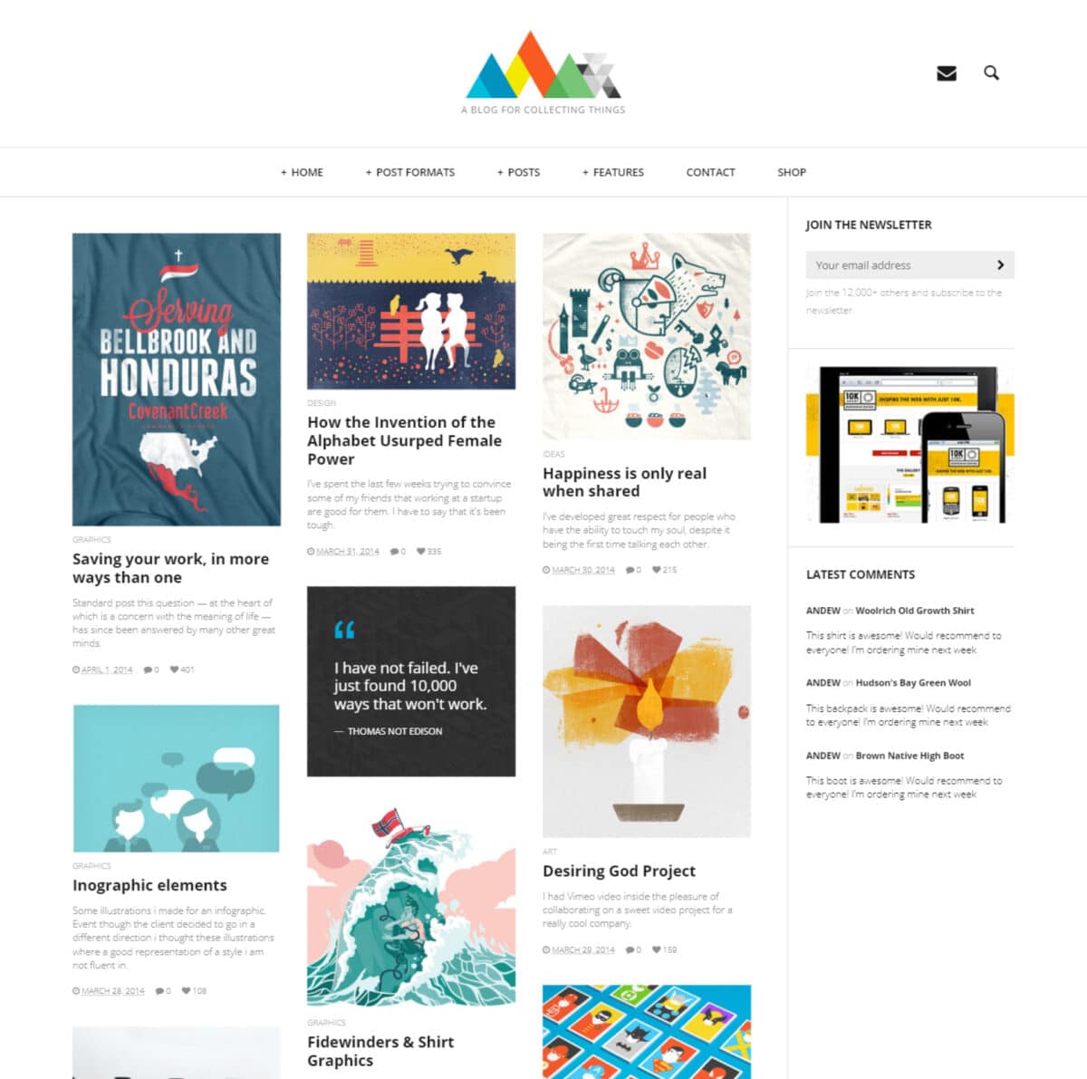 Heap simple blogging WordPress theme Desktop View