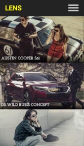 Lens clean photography WordPress theme Mobile Responsive