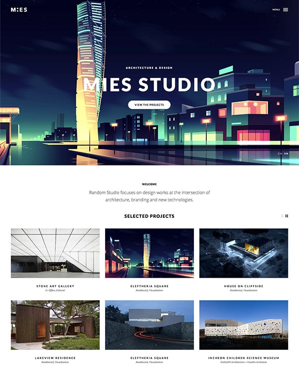 Mies Architecture WordPress theme
