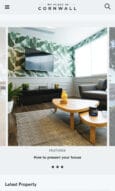 My place in Cornwall - website for a Felt Customer Mobile View