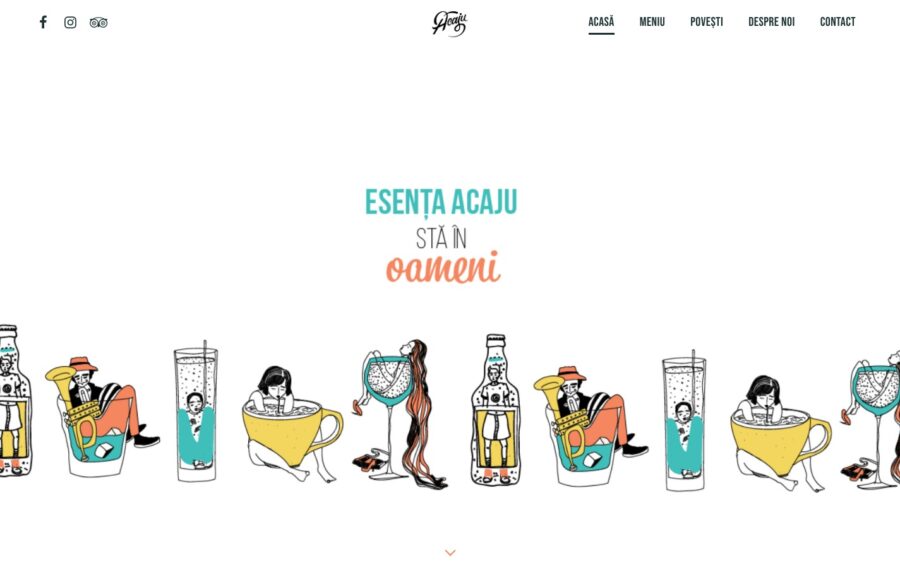 Acaju - Cafe and restaurant created with Rosa 2