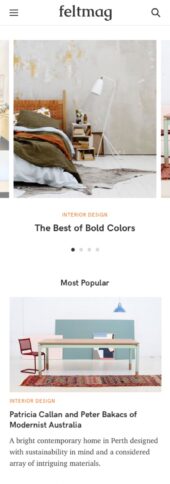 Mobile Responsive View for Felt a free magazine WordPress theme