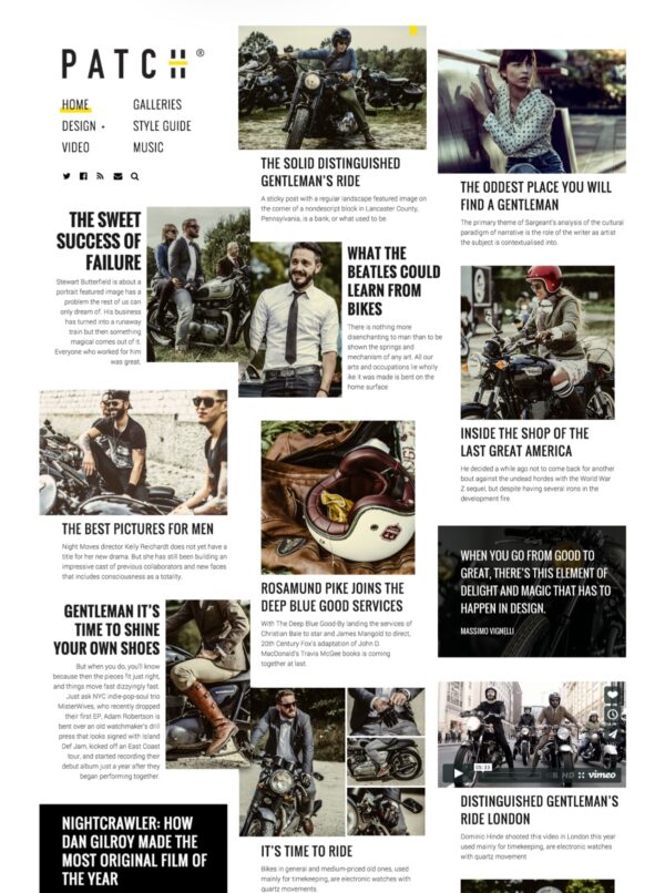 Desktop View for Patch Lite a free minimalistic WordPress blog theme