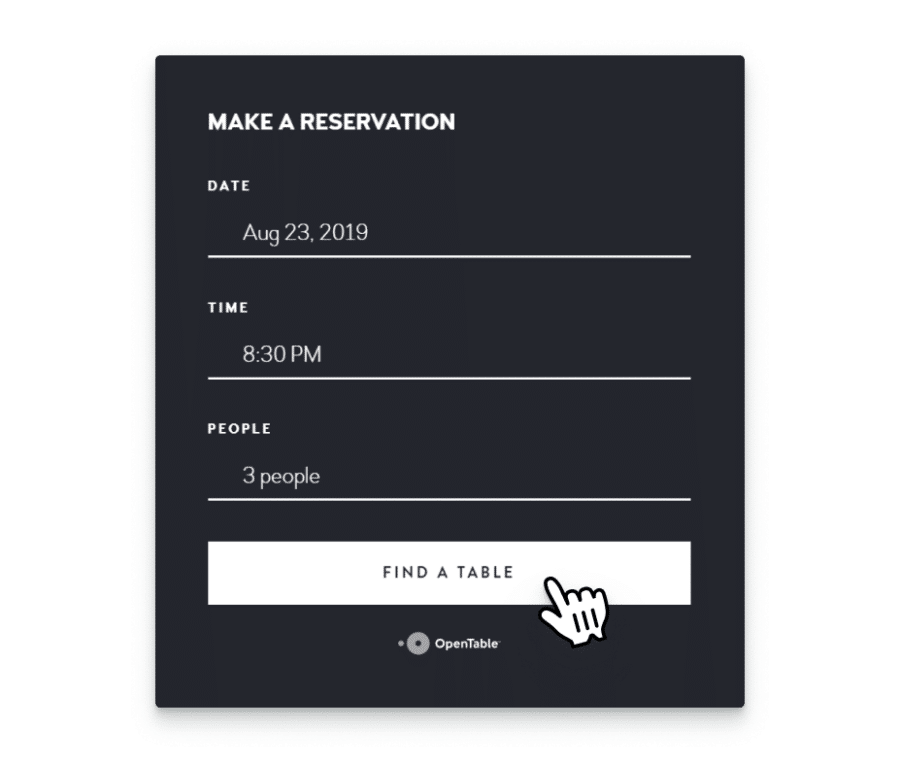 Built-in online reservation system