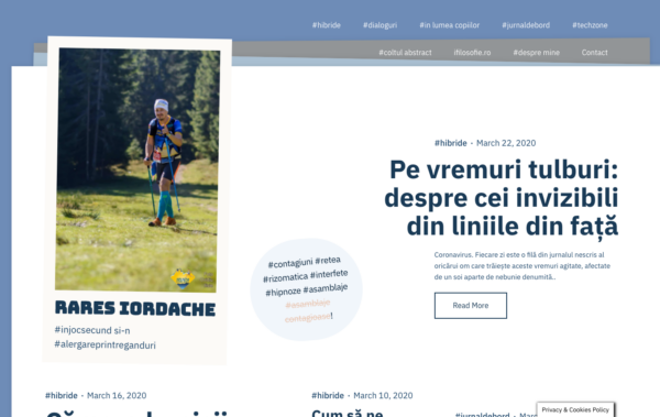 Rares Iordache - Noto WordPress Theme for Writers Desktop View